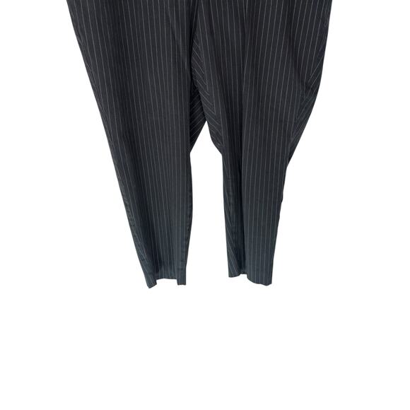 Old Navy Gray Striped Office High-Rise Straight Leg Pixie Dress Pants Size 20 - Picture 4 of 11